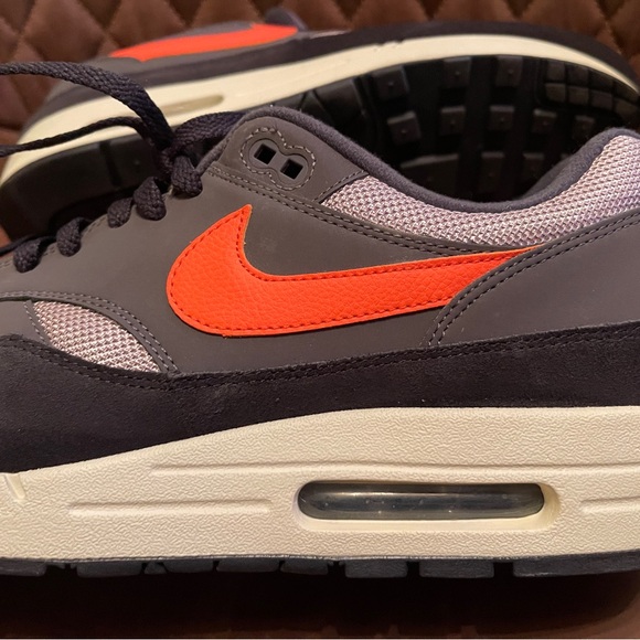 Men's Nike Air Max Sneakers - Gray and Orange - Picture 3 of 13